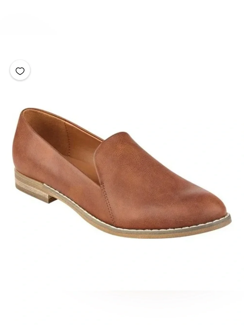New Indigo Rd. Women’s Cognac Brown Faux Leather Flats Loafers Size 9 NWT